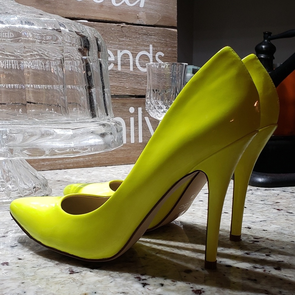Neon Yellow Pumps